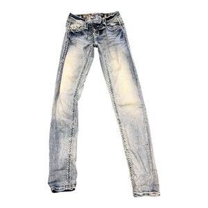 Rock Revival Faded Blue Skinny Jeans